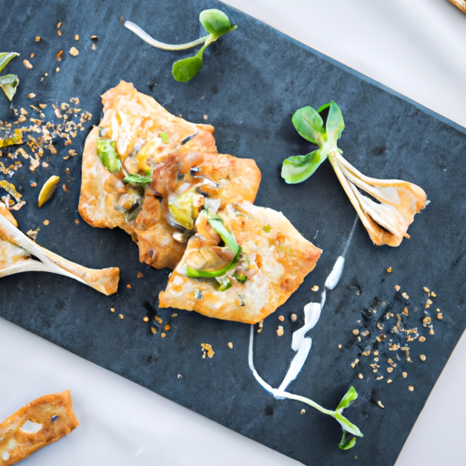 Galettes croustillantes au poulet et aux graines de sésame