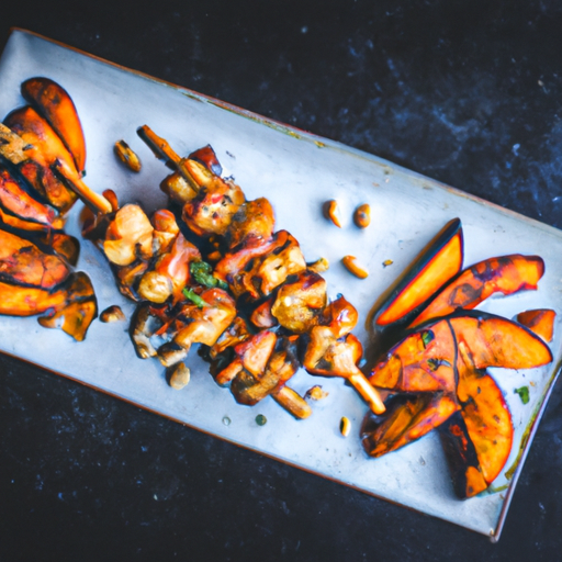 Brochettes de poulet croustillant aux noix de pécan
