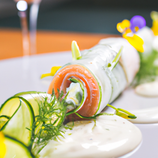 Roulé de saumon aux asperges et à la ricotta