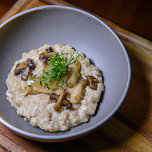 Risotto crémeux aux champignons des bois