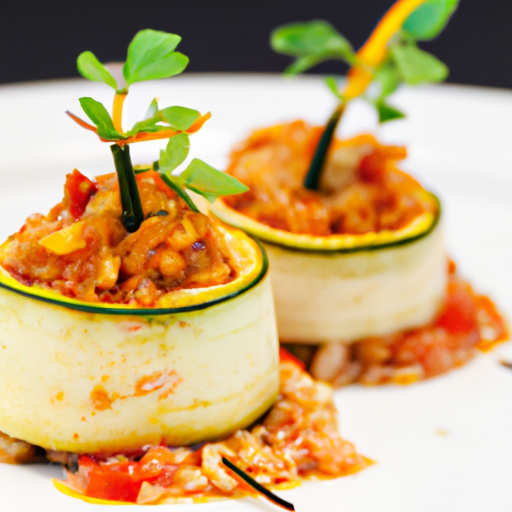 Bouchées de courgettes farcies aux lentilles et tomates confites