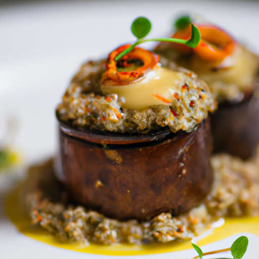 Aubergines farcies au quinoa et fromage de brebis