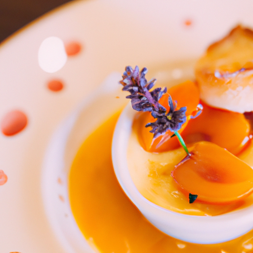 Crème brûlée à la lavande et aux abricots