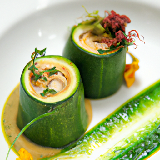Roulés de courgettes farcis aux herbes fraîches