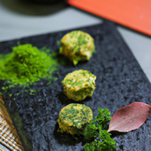 Bouchées croustillantes au poulet et thé matcha