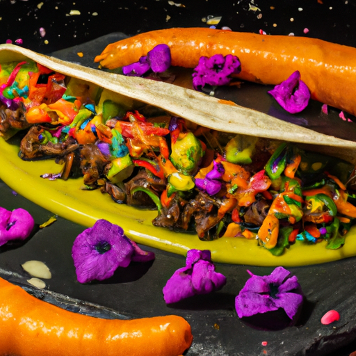 Tacos arc-en-ciel aux saveurs exotiques