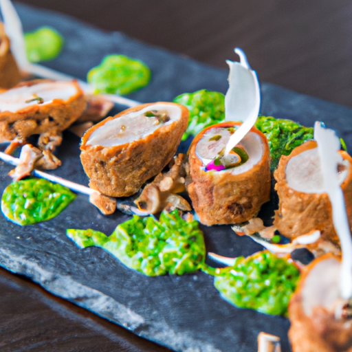Roulés croustillants au poulet et aux pistaches