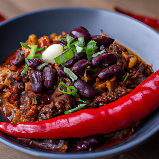 Chili con carne épicé aux haricots noirs