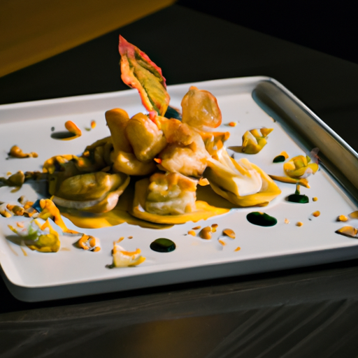 Raviolis croustillants au potiron et aux noisettes