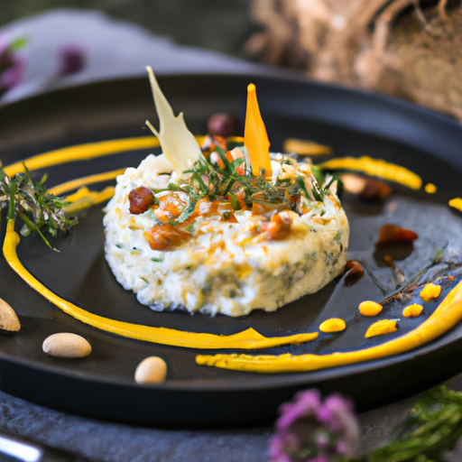 Risotto forestier crémeux aux noisettes caramélisées