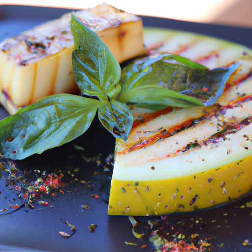 Salade de melon grillé et halloumi