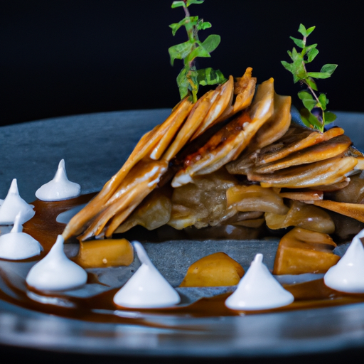 Millefeuille de patates douces au sirop d'érable et noix de pécan