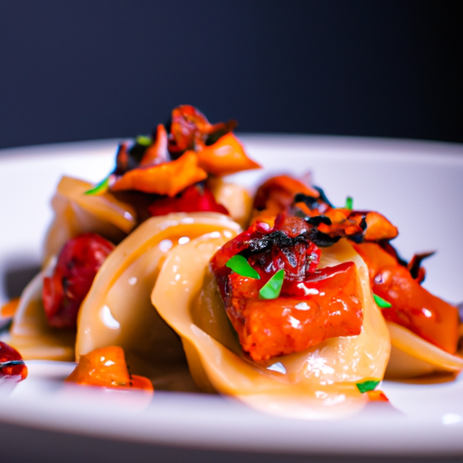 Raviolis croustillants de patate douce et chorizo