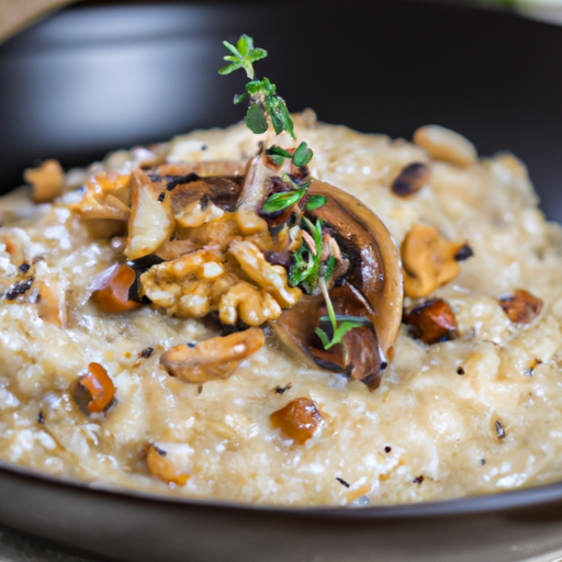 Risotto crémeux aux cèpes et éclats de noisettes