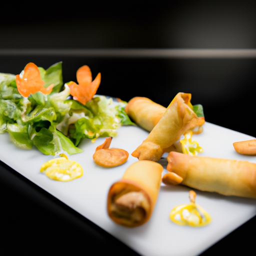 Rouleaux de printemps croustillants à la mangue et poulet grillé