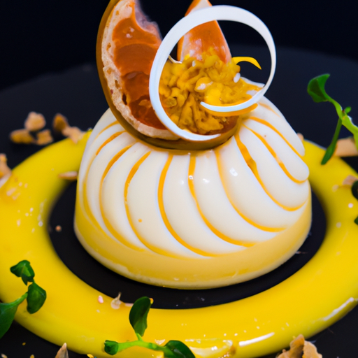 Dôme de mousse au citron et aux amandes caramélisées