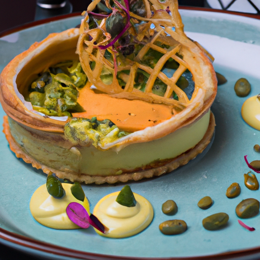 Pavé de saumon en croûte de pistaches et purée d'avocat