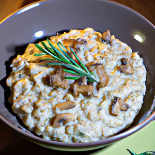 Risotto crémeux aux champignons des bois
