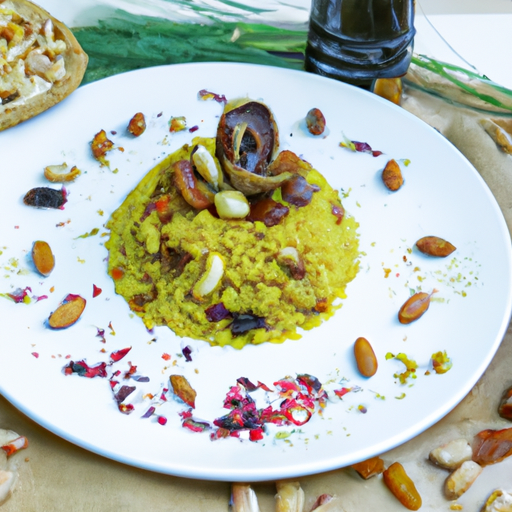 Riz pilaf aux dattes et aux pistaches
