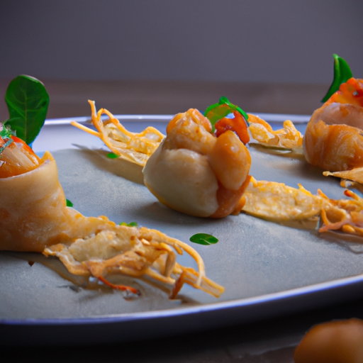 Raviolis croustillants aux crevettes et à la coriandre