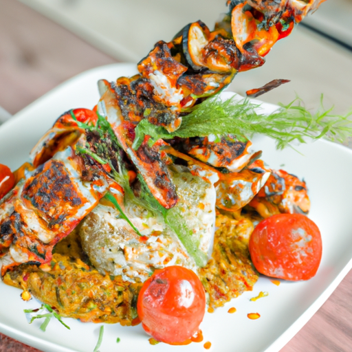 Kebab de canard mariné aux épices orientales