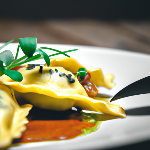 Raviolis croustillants au canard confit et sauce aux airelles