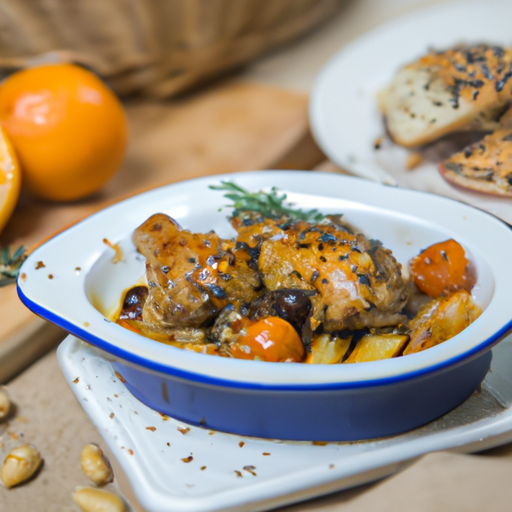 Cassolette de poulet au miel et noix de cajou