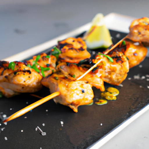 Brochettes de poulet croustillant au sésame et sauce aigre-douce