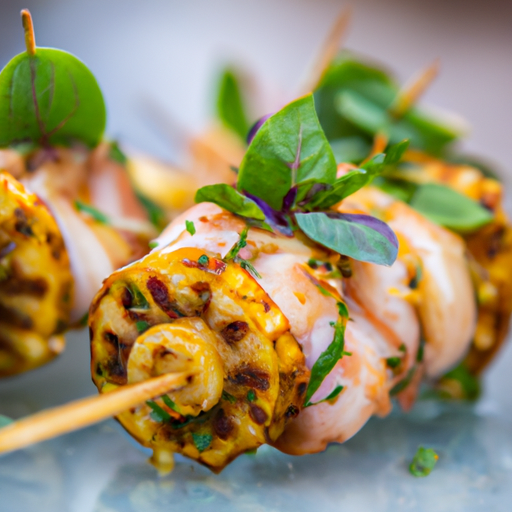 Brochettes de poulpe grillé au citron et à l'origan
