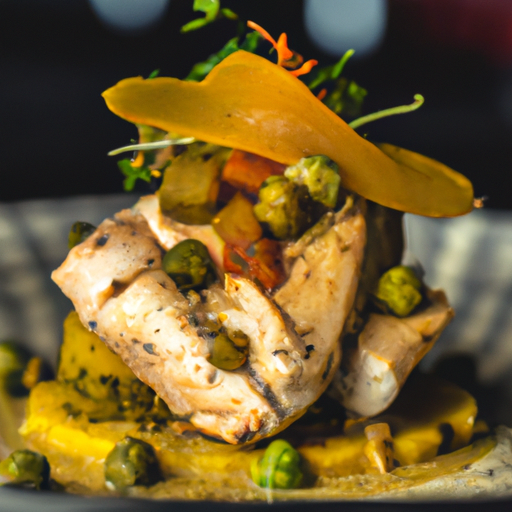 Poulet mariné aux agrumes et aux épices
