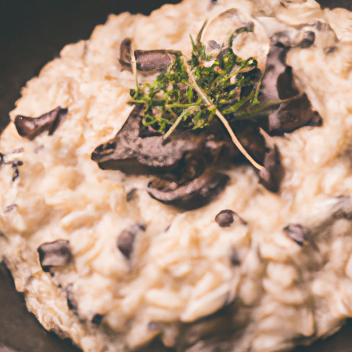 Risotto crémeux aux champignons sauvages et truffe noire