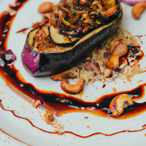 Croustillant d'aubergines au miel et aux noix