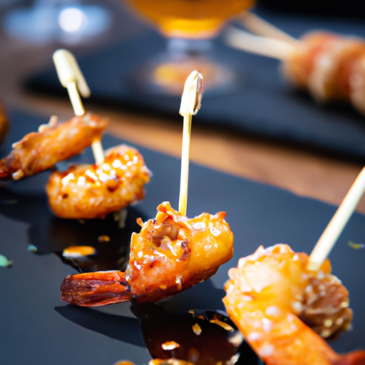 Brochettes de crevettes croustillantes au sésame