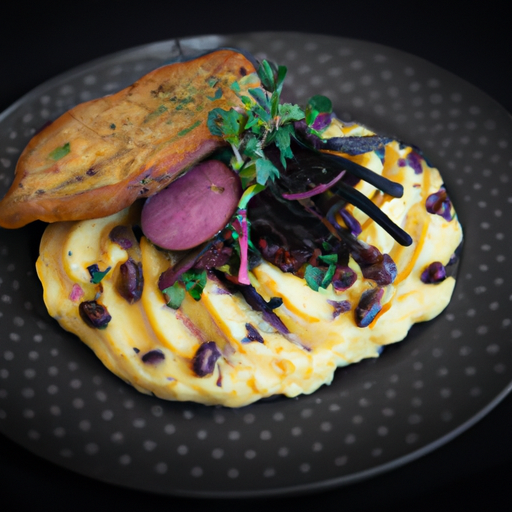 Galette de patates douces et haricots noirs