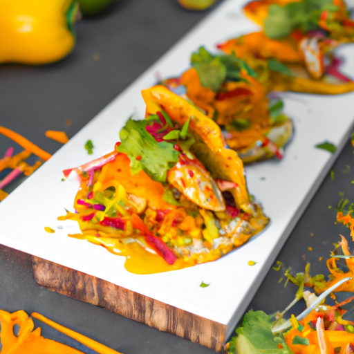 Tacos croustillants au poulet épicé et salsa de mangue