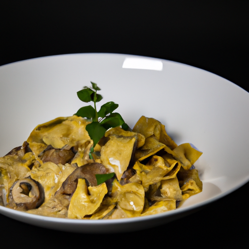Pappardelle à la crème de truffe et champignons sauvages