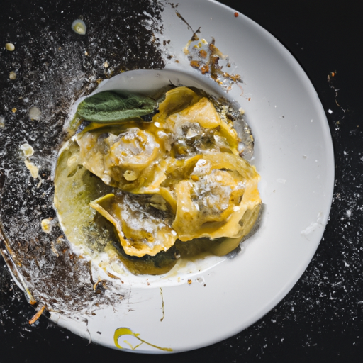 Raviolis croustillants à la truffe noire et sauce au parmesan