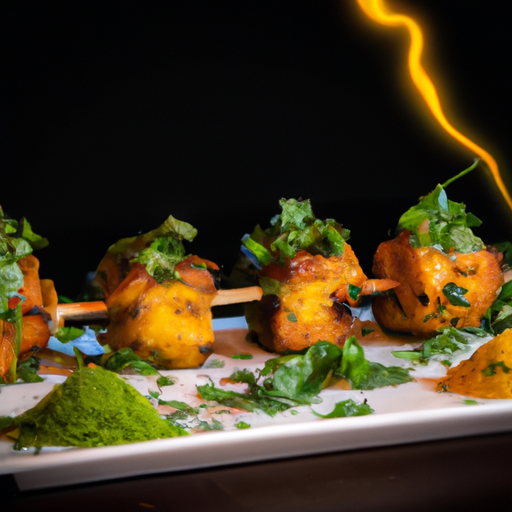 Brochettes de poulet à la mangue épicée