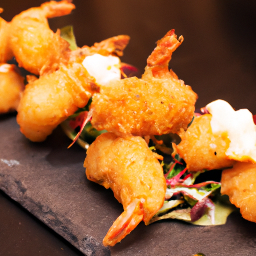 Bouchées croustillantes aux crevettes épicées