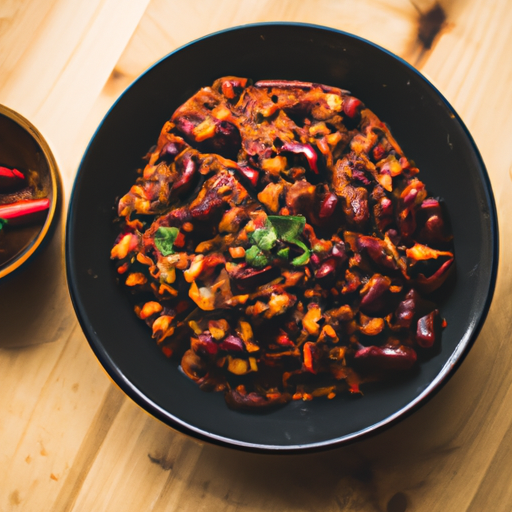 Chili con carne épicé aux trois haricots