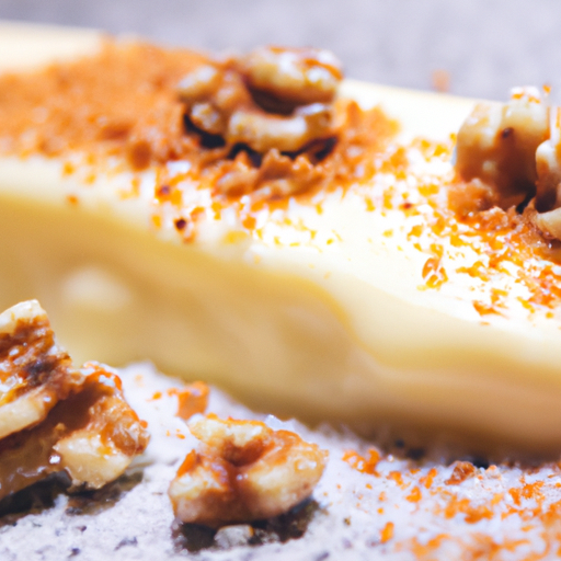 Crème glacée au parmesan et aux noix caramélisées