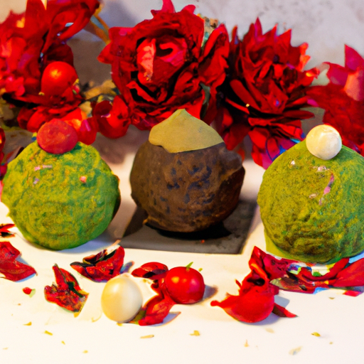 Boules de Noël surprise au chocolat et à la pistache