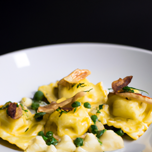 Raviolis croustillants à la pancetta et à la truffe