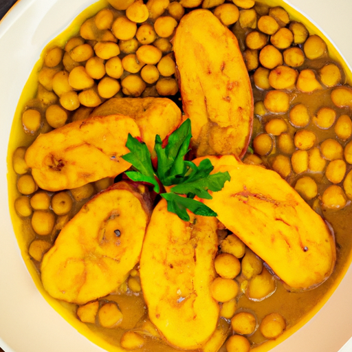 Curry de bananes plantain et pois chiches