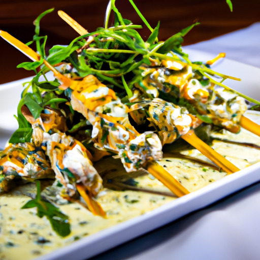 Brochettes de poulet mariné au lait de coco et citron vert