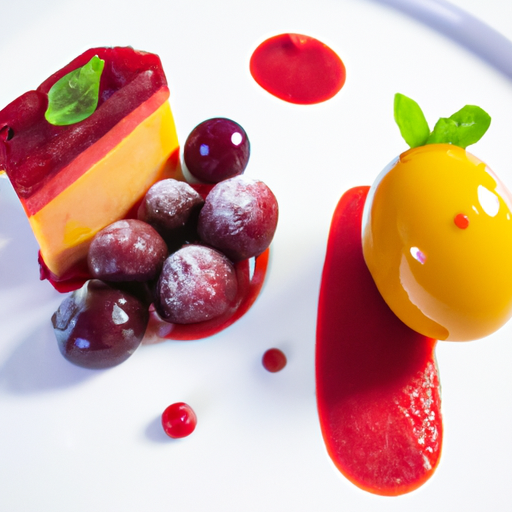 Dôme glacé au citron et coulis de fruits rouges