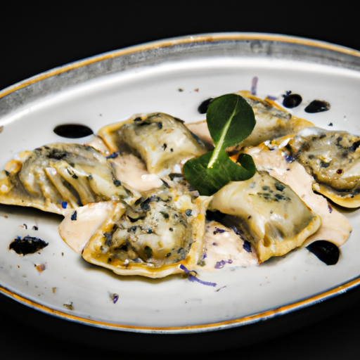 Ravioles croustillantes aux champignons sauvages