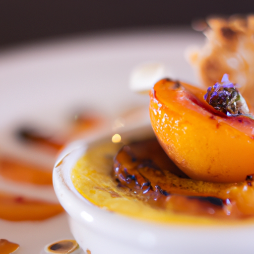 Crème brûlée à la lavande et aux abricots