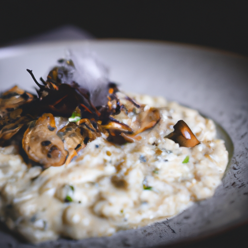 Risotto crémeux aux champignons sauvages et à la truffe noire
