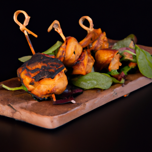 Brochettes de poulet croustillant aux noix de pécan